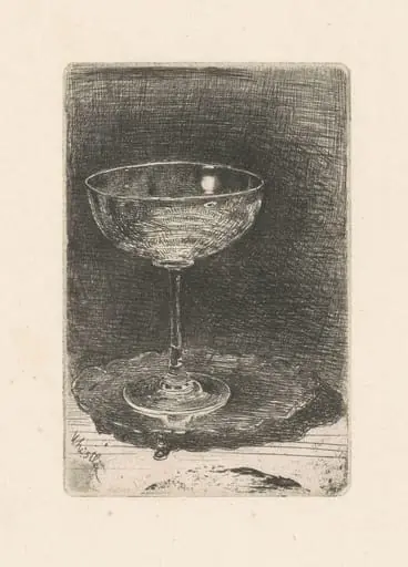 The Wine-Glass, by James McNeill Whistler, ink, 1859