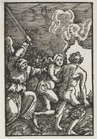 The Fall and Redemption of Man:  The Expulsion from Eden, by Albrecht Altdorfer, 1515