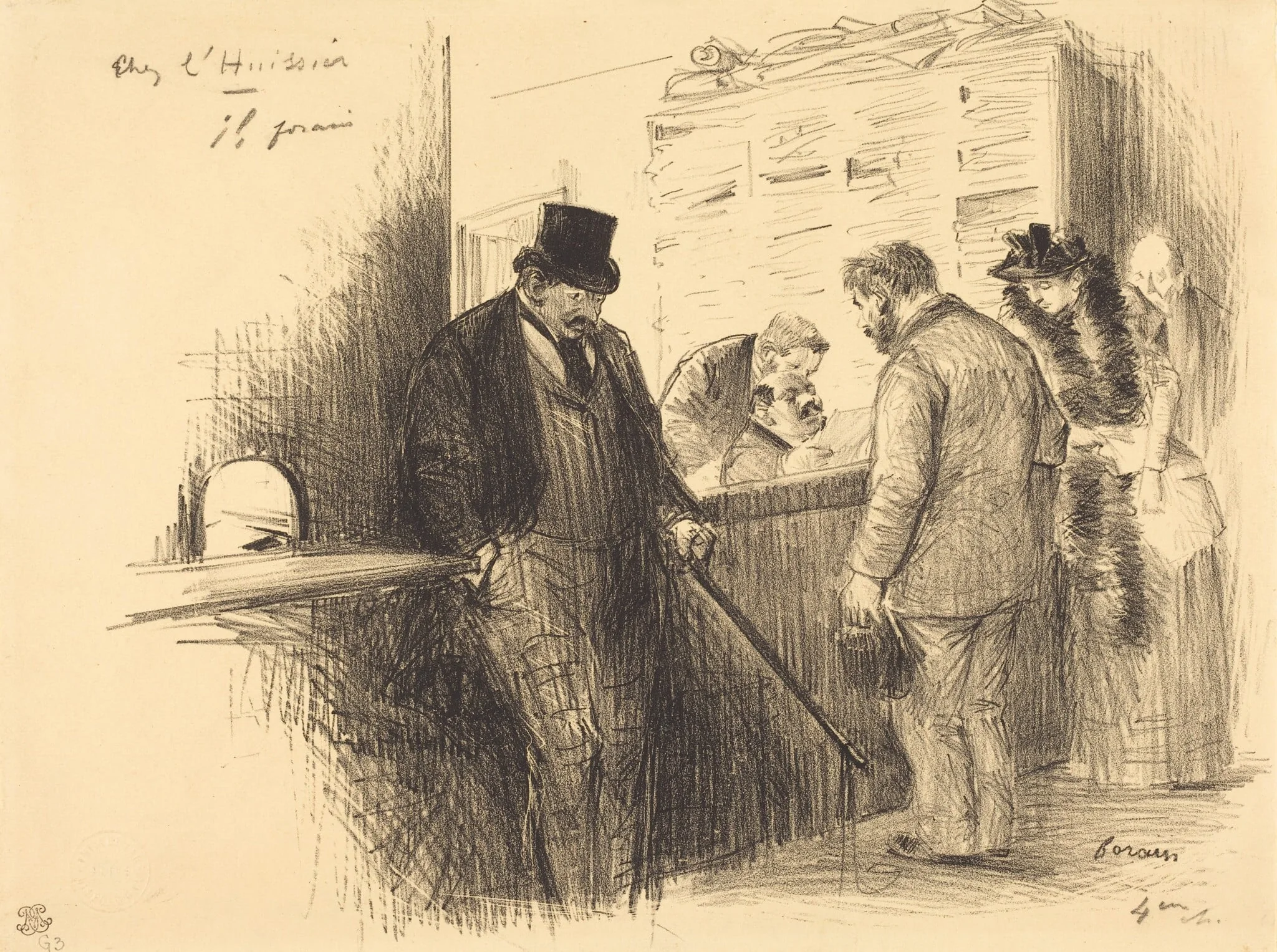Chez l'huissier (At the Bailiff's), detail