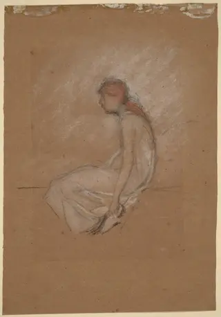 Seated Woman with Red Hair, by James McNeill Whistler, pastel, 1872