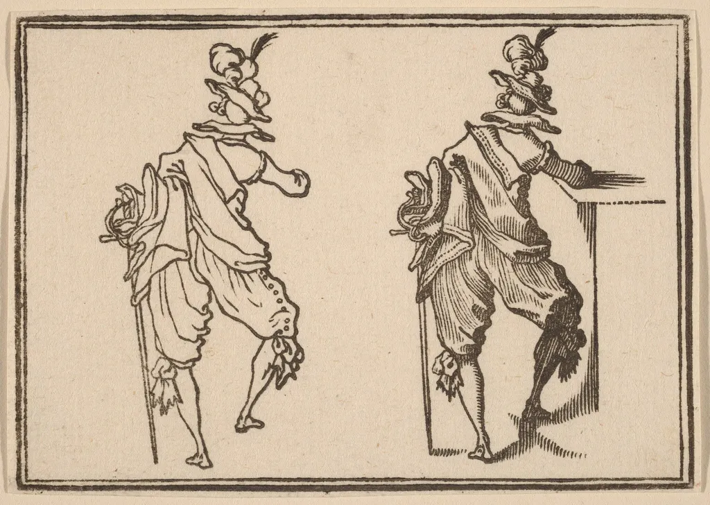 Man with Sword, by Edouard Eckman, ink, 1621