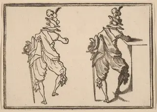 Man with Sword, by Edouard Eckman, ink, 1621