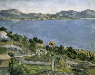 Le Golfe de Marseille vu de l'Estaque (The Gulf of Marseille Seen from L'Estaque), by Paul Cézanne, oil, 1890