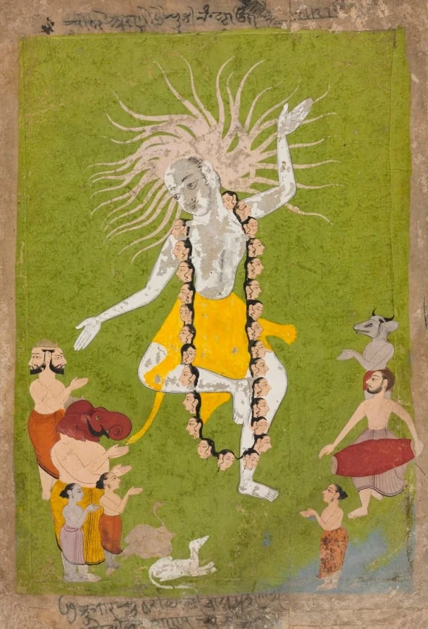 God Shiva in His Ferocious Aspect as Mahakala Dancing, detail