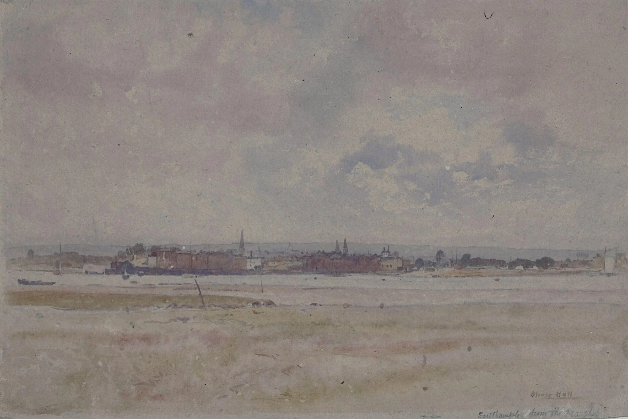 Southampton from the Marshes, detail