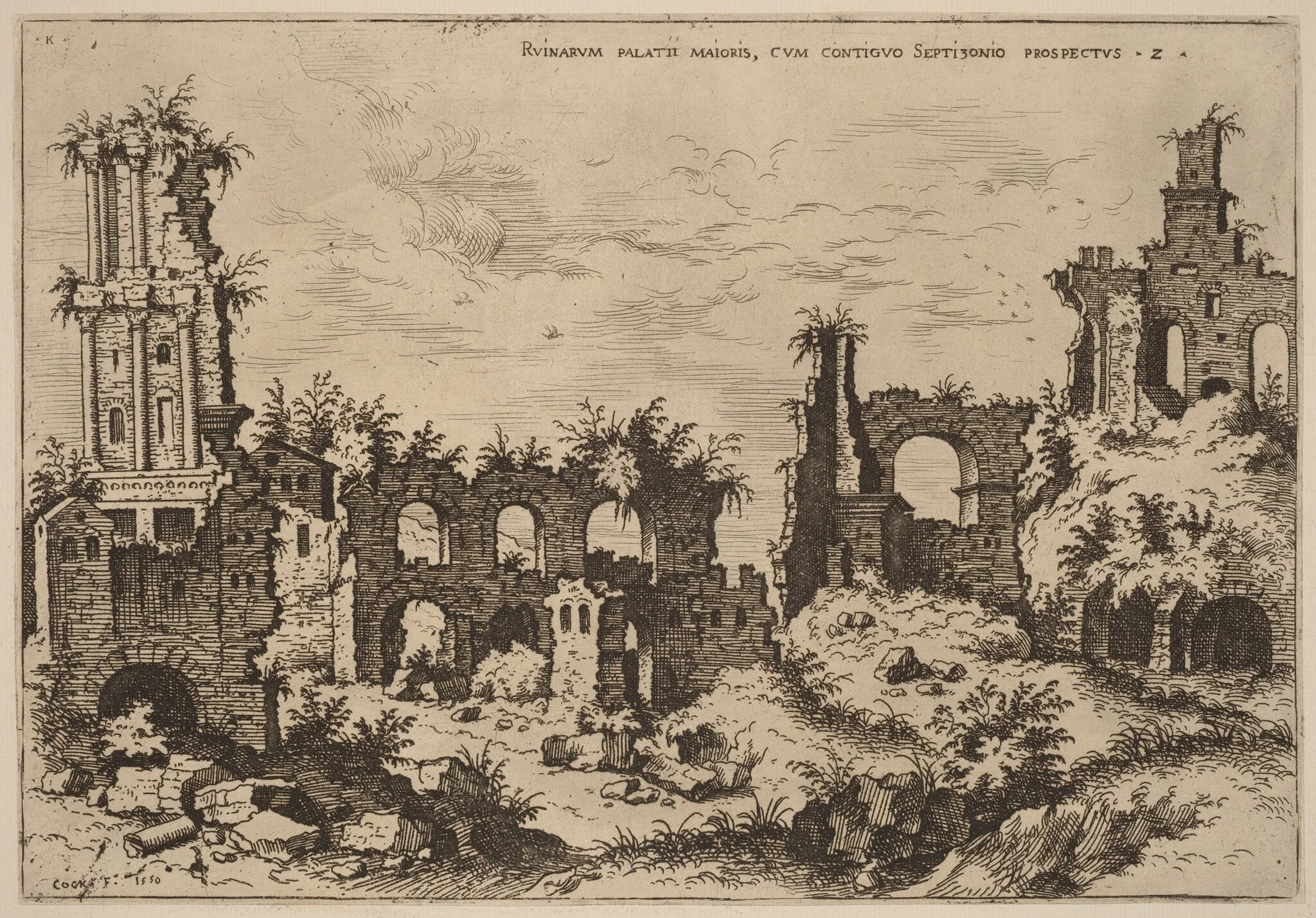 Ruins on the Palatine with the Septizonium, detail
