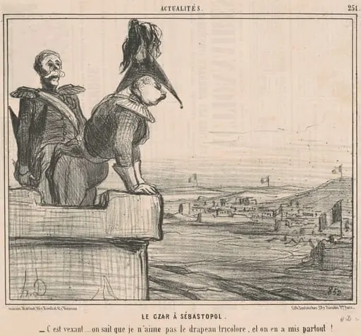 Le czar a Sébastopol, by Honoré Daumier, ink, 1855