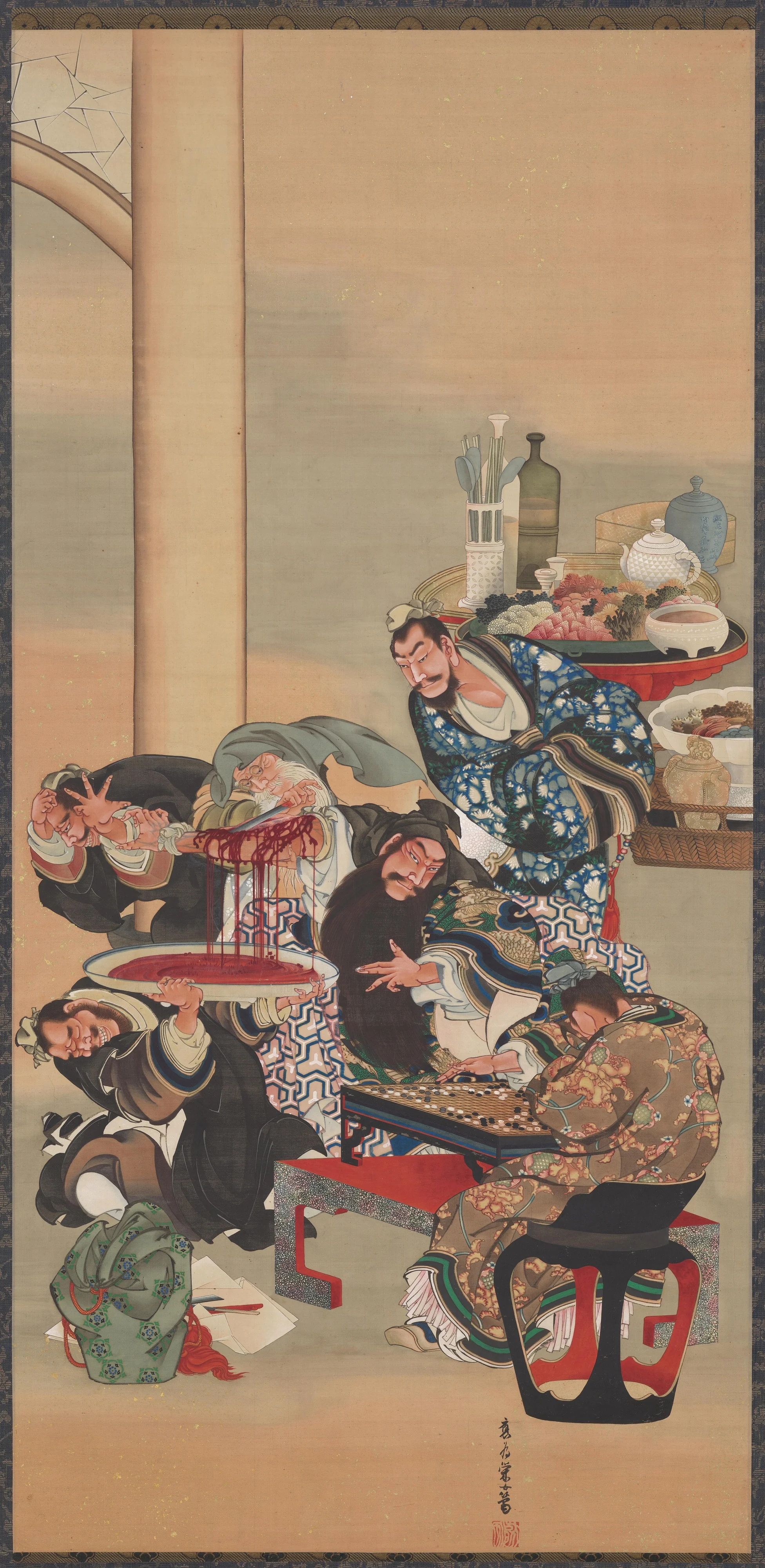 Operating on Guan Yu's Arm, detail