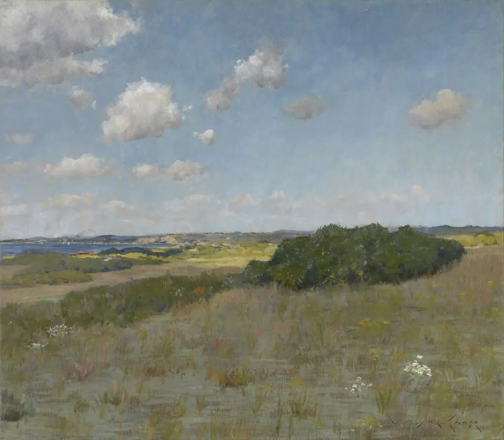 Sunlight and Shadow, Shinnecock Hills, by William Merritt Chase, oil, 1897