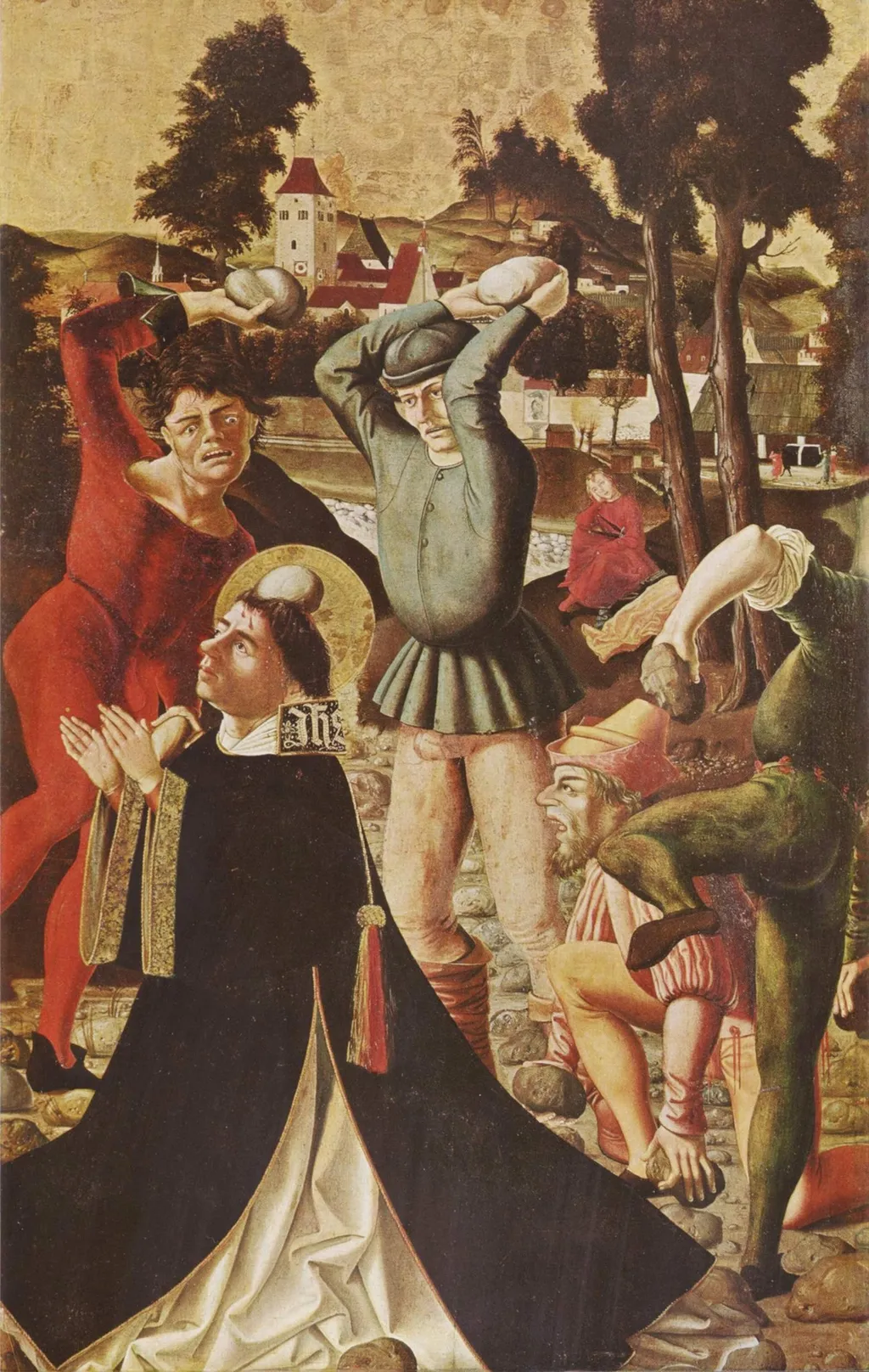 Jakobus-Stephanus-Altar: Steinigung des hl. Stephanus, by Marx Reichlich, oil, 1506