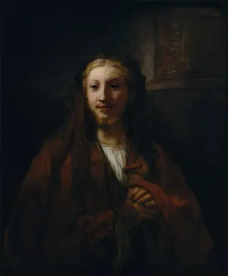 Christ with a Staff, by Rembrandt van Rijn, oil, 1661