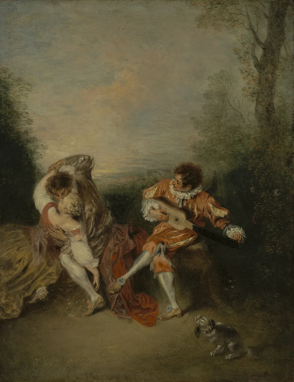 The Surprise, by Jean Antoine Watteau, oil, 1718
