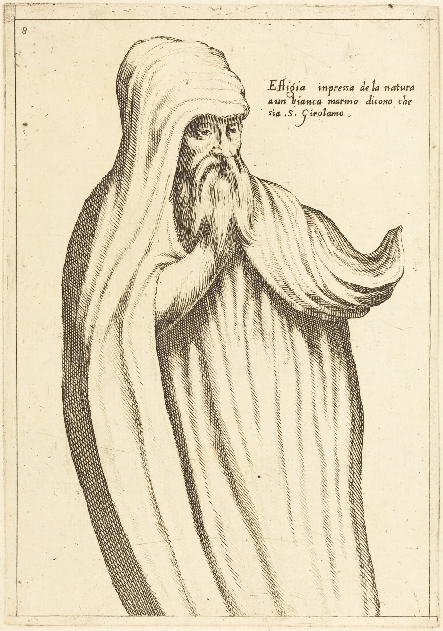 Effigy of St. Jerome, detail