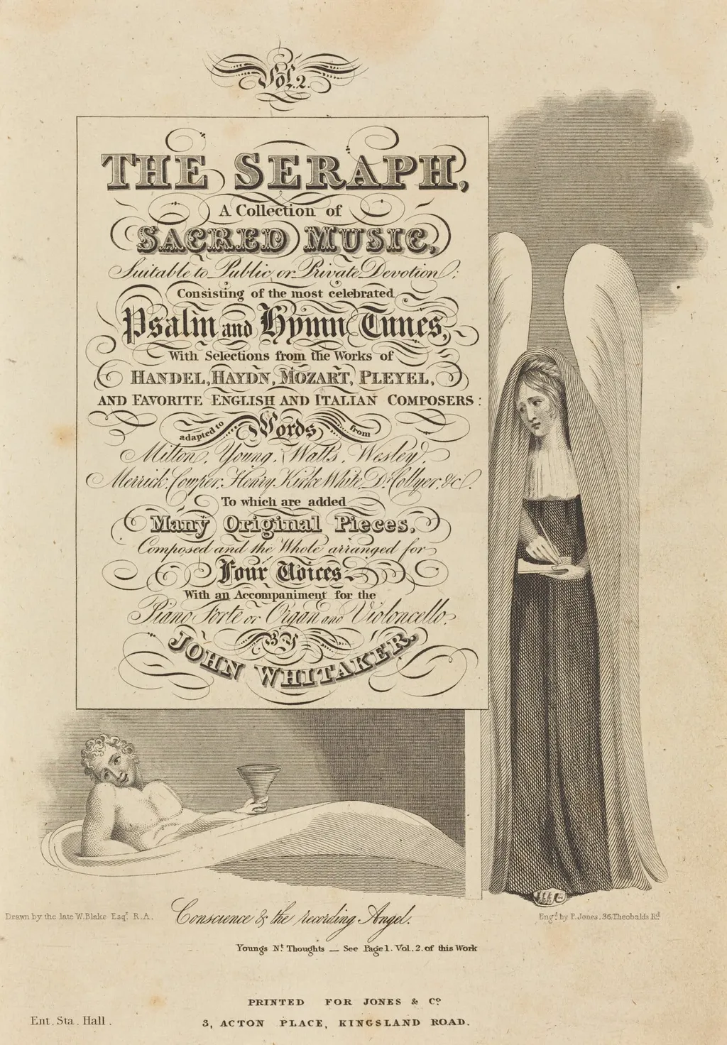 Conscience and the Recording Angel, by P. Jones, ink, 1818
