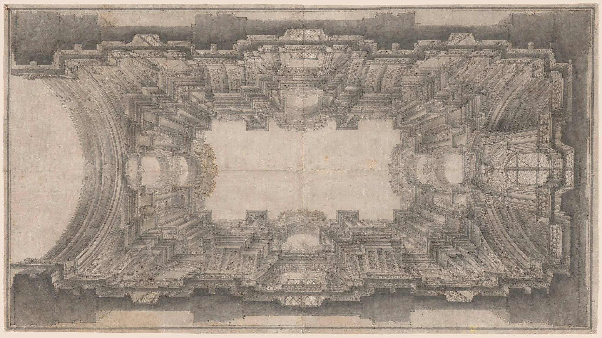 Illusionistic Architecture for the Vault of San Ignazio, detail
