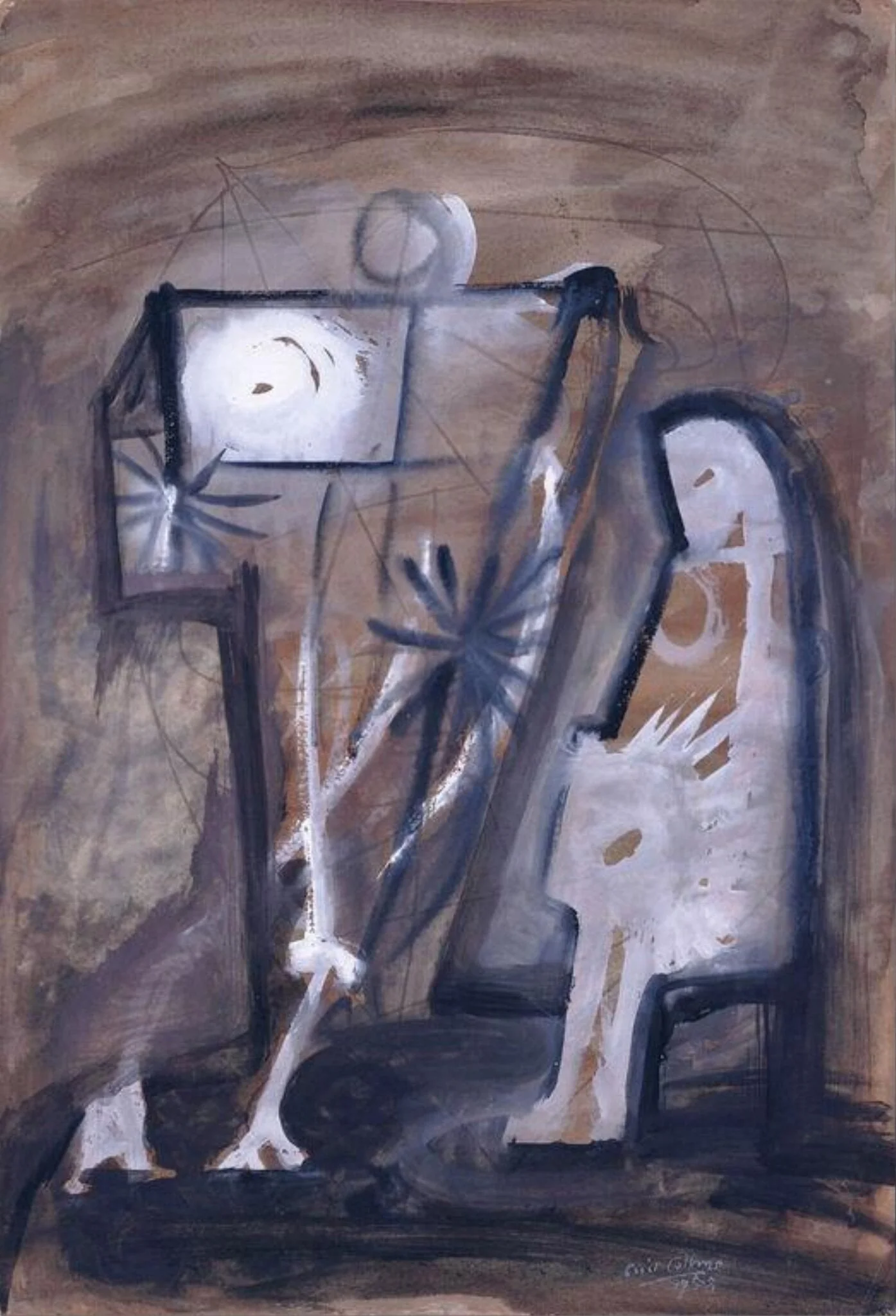 The Artist and his Daemon, detail