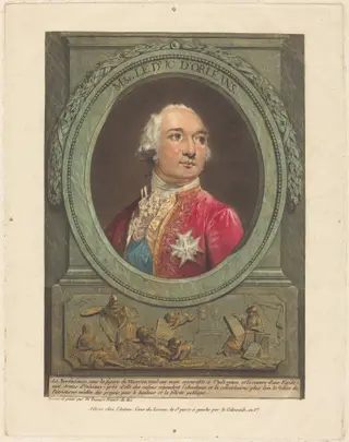 Mgr. Le duc d'Orléans, by Philibert-Louis Debucourt, ink, 1789