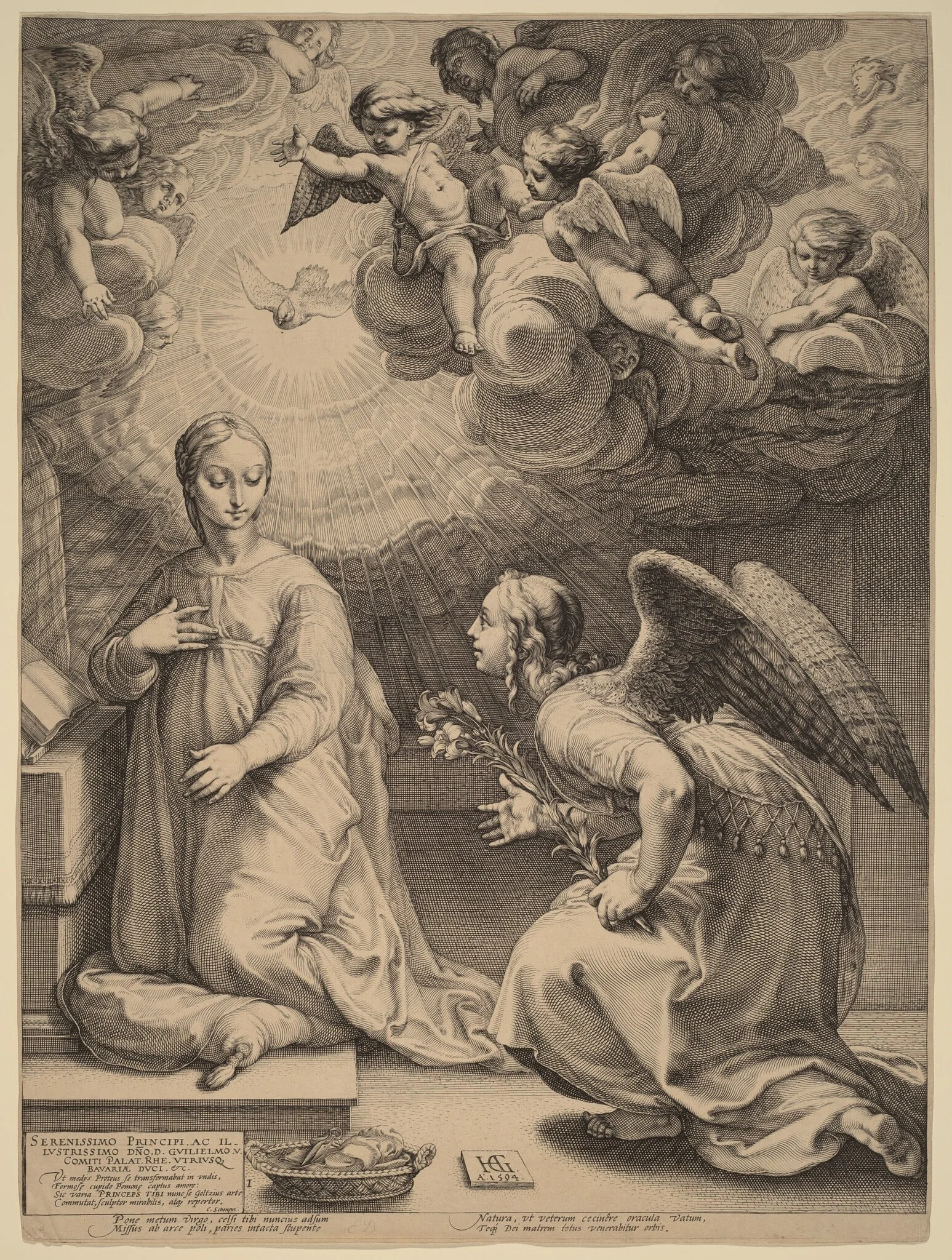 The Annunciation, detail