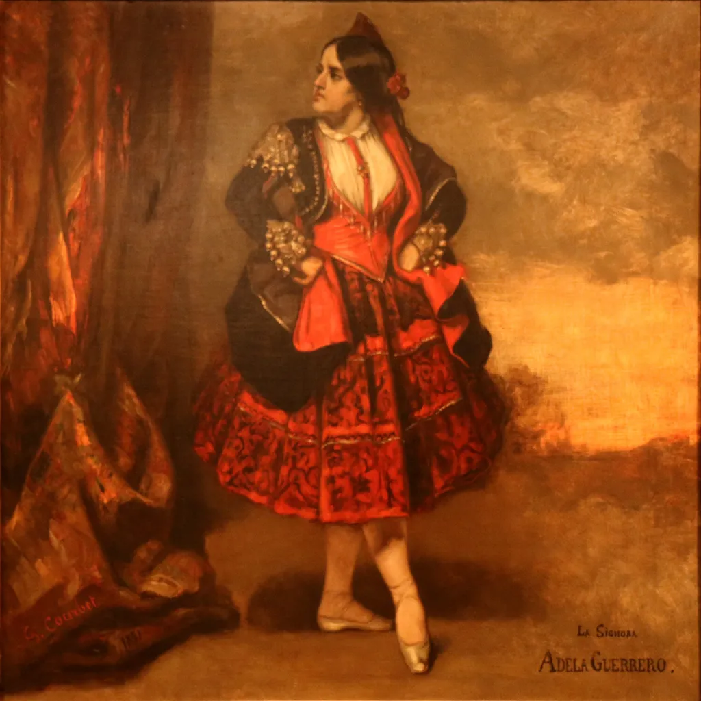 Signora Adela Guerrero, Spanish Dancer, by Gustave Courbet, oil, 1851