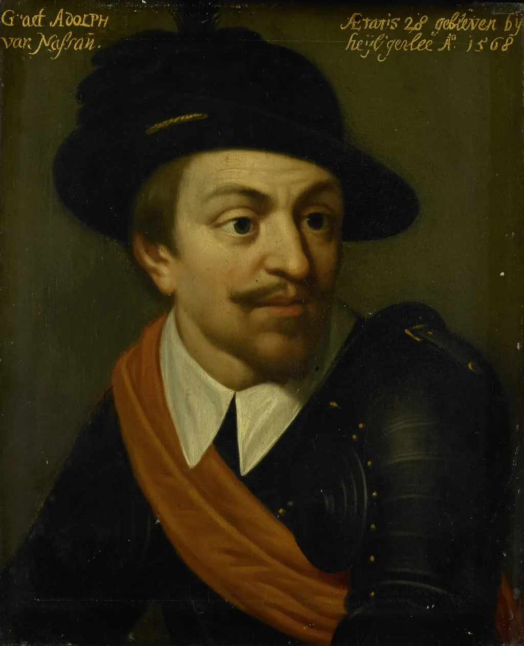 Portrait of Adolf (1540-68), Count of Nassau, by Wybrand de Geest, oil, 1633
