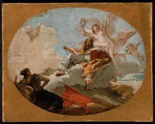 The Crowning of Merit, by Giovanni Battista Tiepolo, oil, 1743
