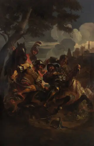 Capture of King Francis I at the Battle of Pavia, by Jan Erasmus Quellinus, oil, 1691