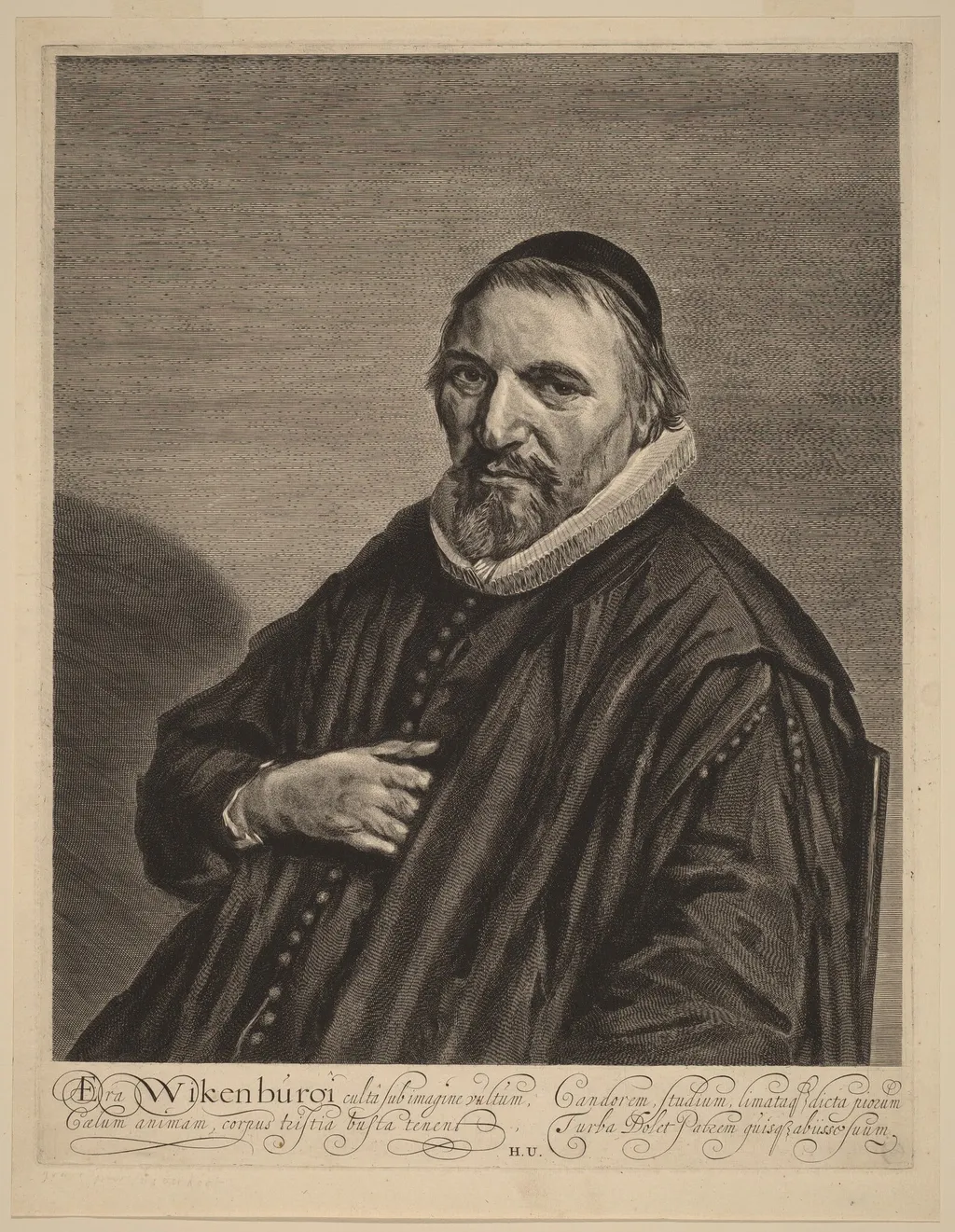 Theodorus Wikenburg, by Jonas Suyderhoff, ink, 1650