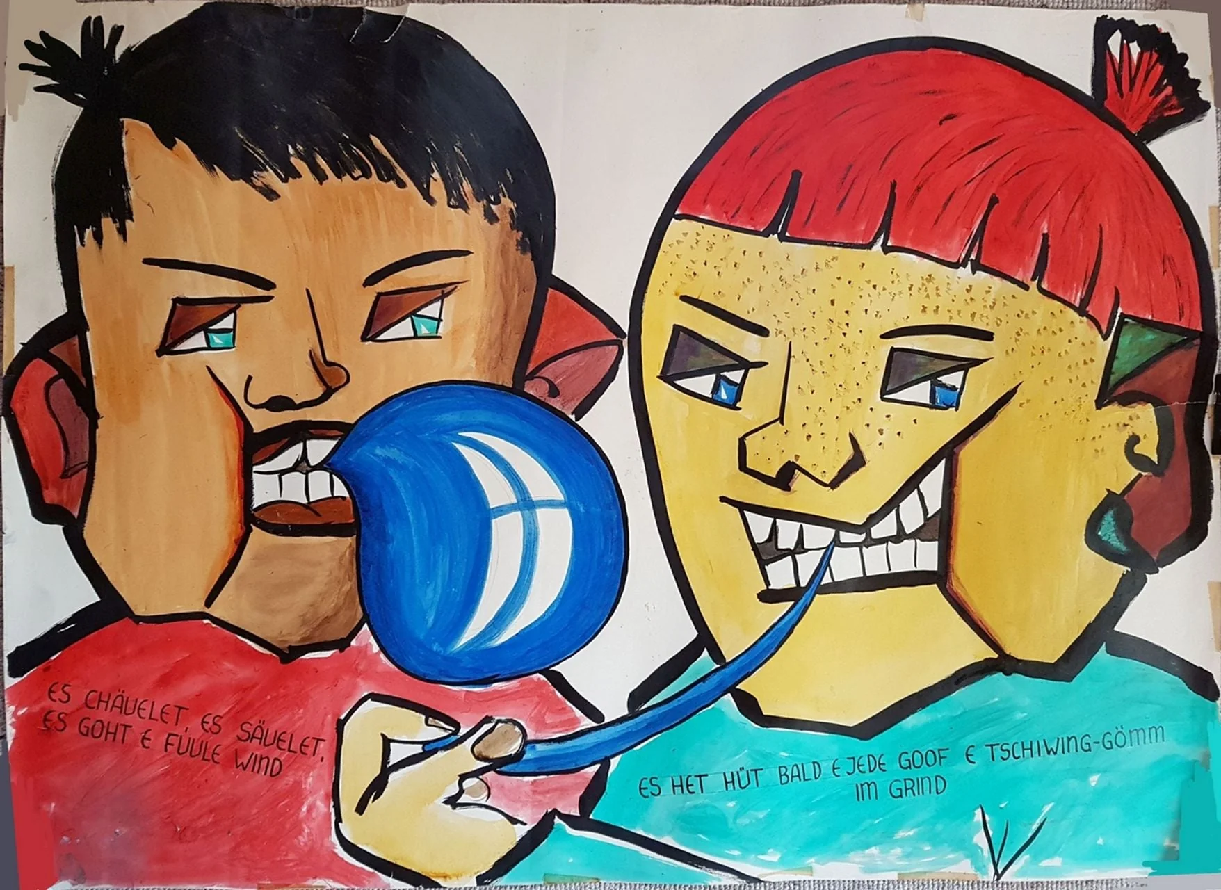 Fasnachtshelge "Tschiwing Gömm", detail