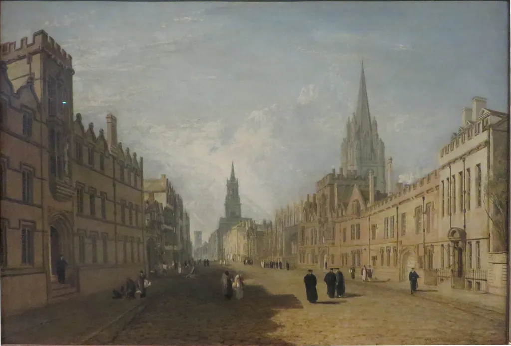 High Street, Oxford, by Joseph Mallord William Turner, oil, 1810