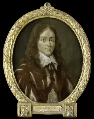 Portrait of Caspar van Kinschot, Poet, by Arnoud van Halen, oil, 1716