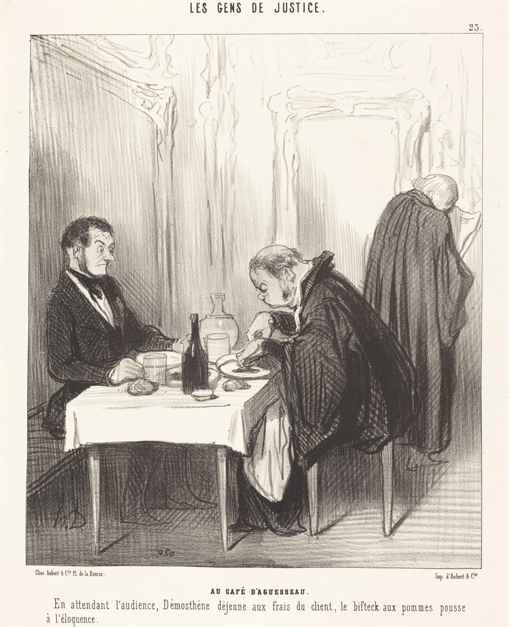 Au Café d'Aguesseau, detail