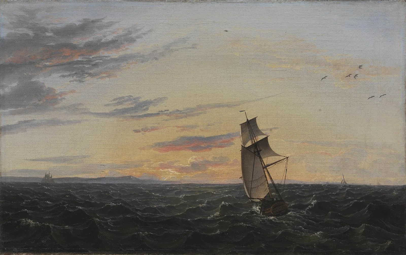 A Seascape. The coast of the Island of Rügen in Evening Light, detail