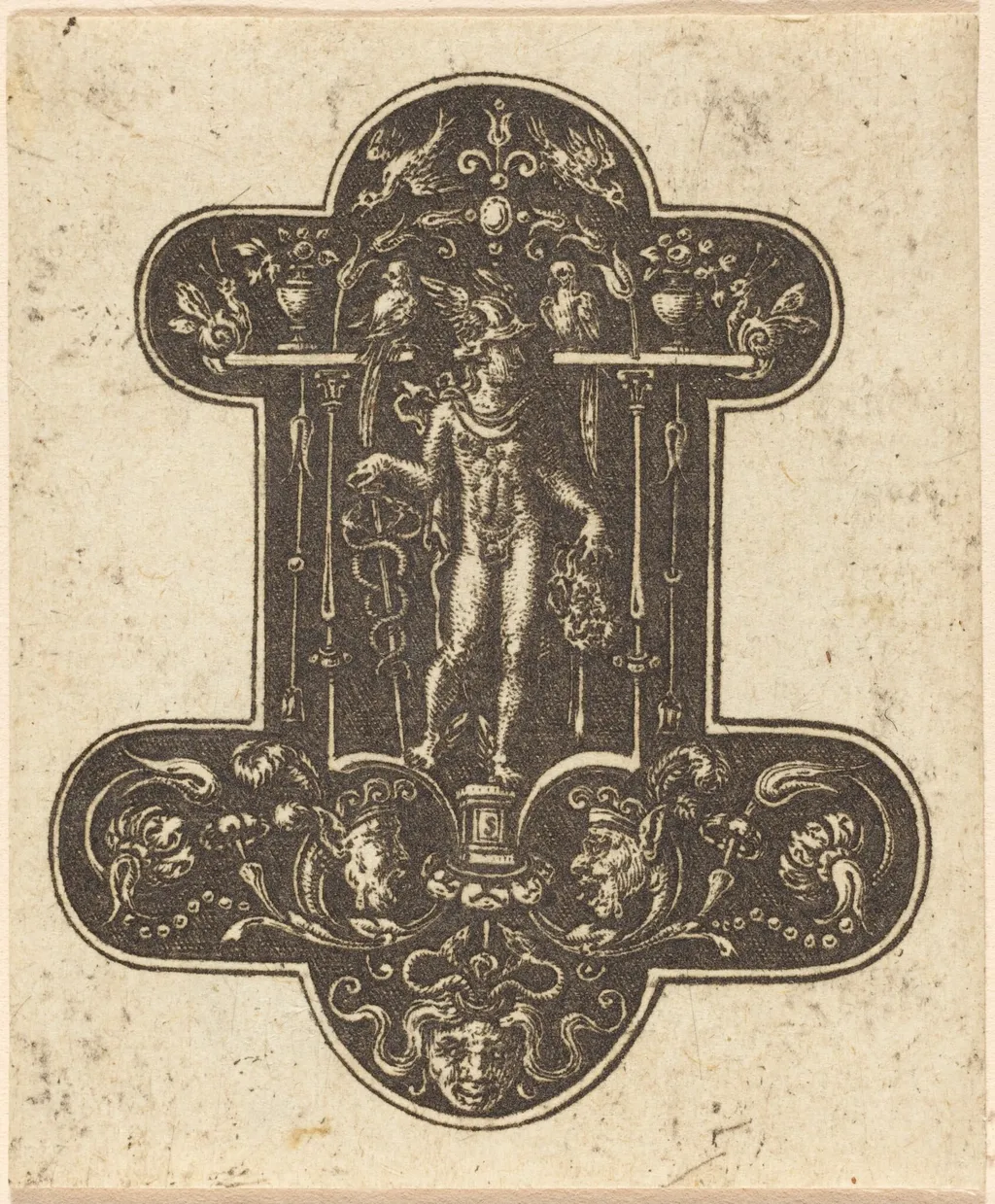 Mercury with the Head of Argus, by Etienne Delaune, ink, 1551