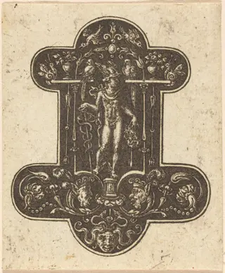Mercury with the Head of Argus, by Etienne Delaune, ink, 1551