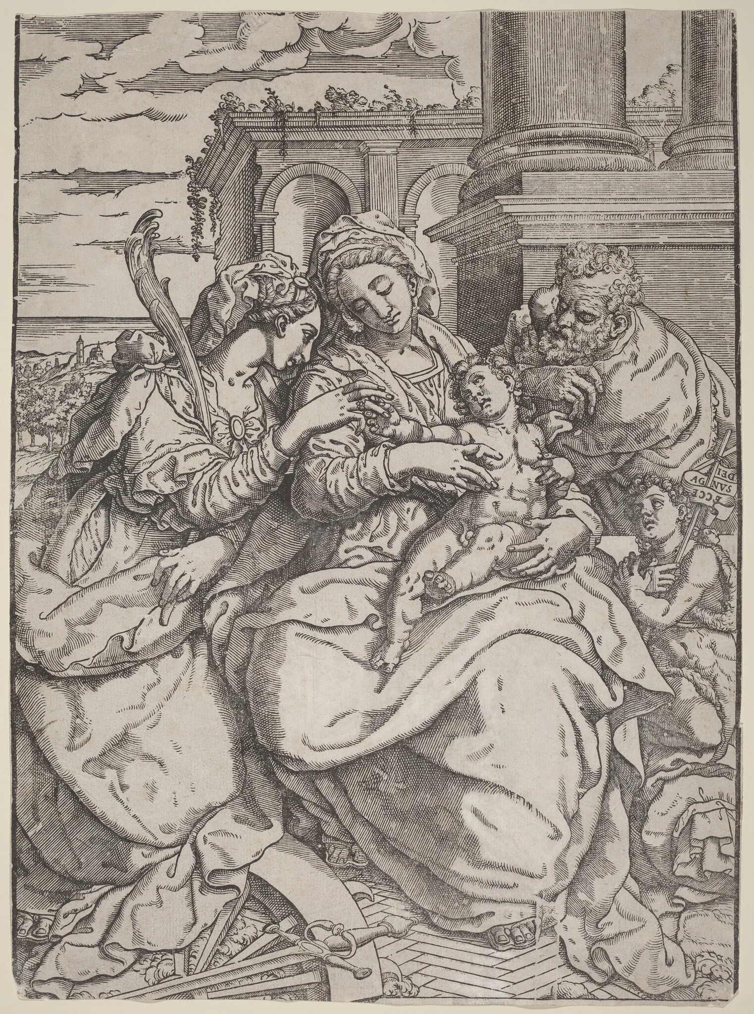 Madonna and Child with Saint Catherine, detail