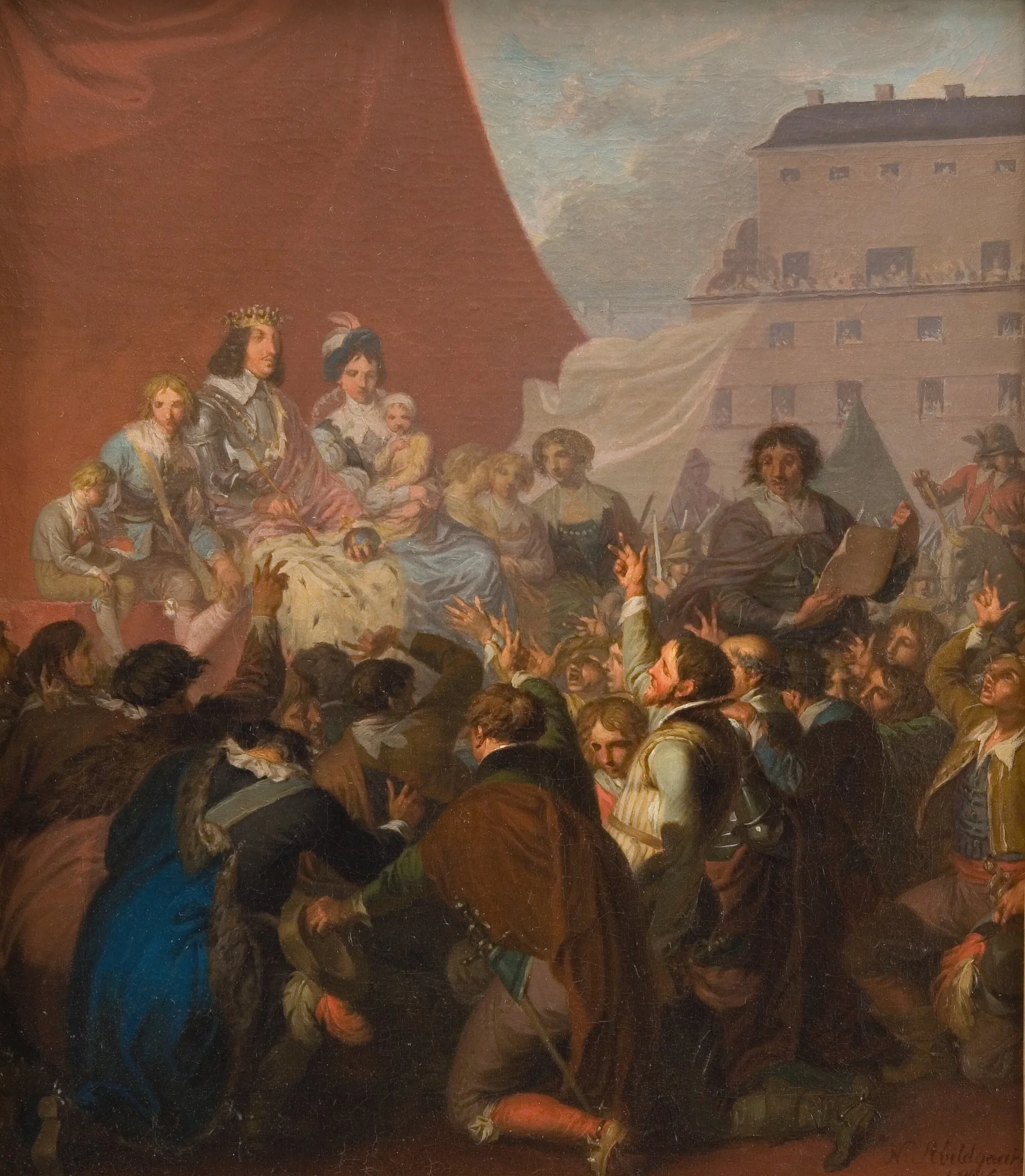 The Oath of Fealty in 1660, detail