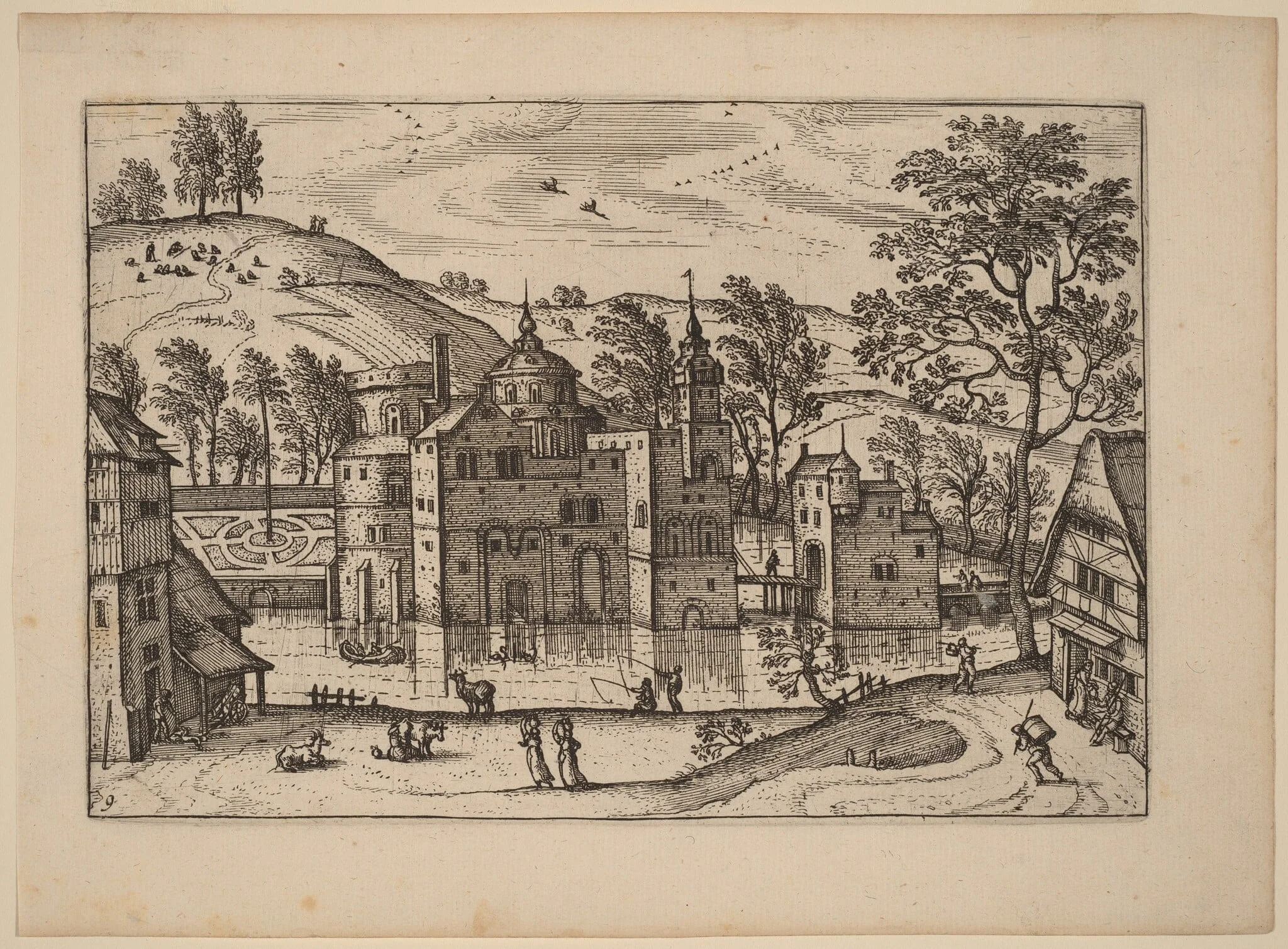 Castle with a Moat, detail
