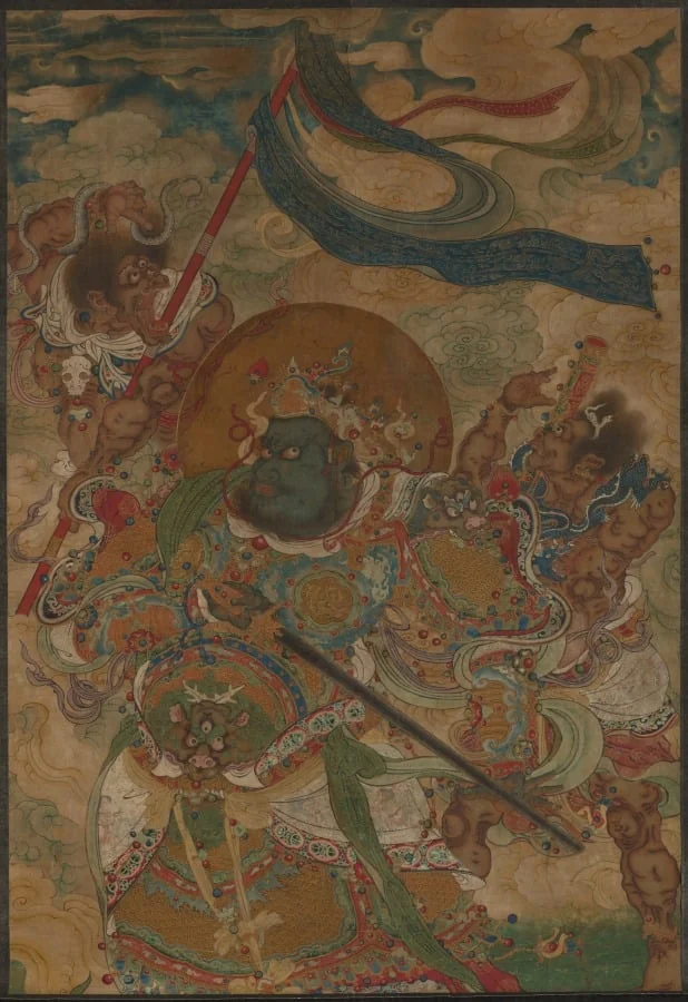 Heavenly King Virudhaka, detail