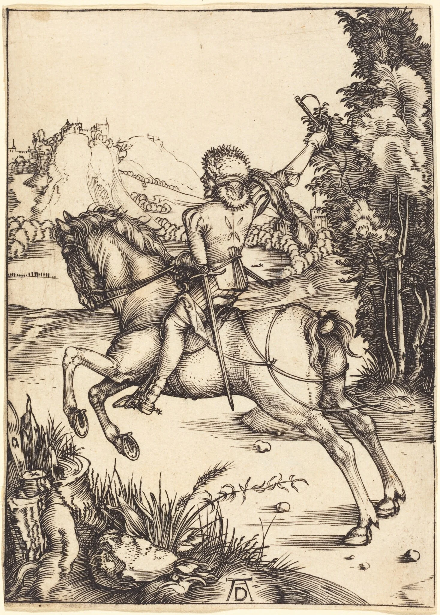 The Little Courier, detail