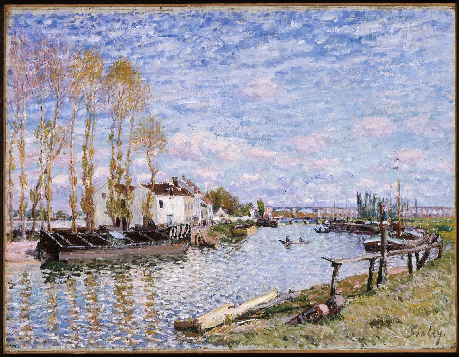 The Loing at Saint-Mammès, detail