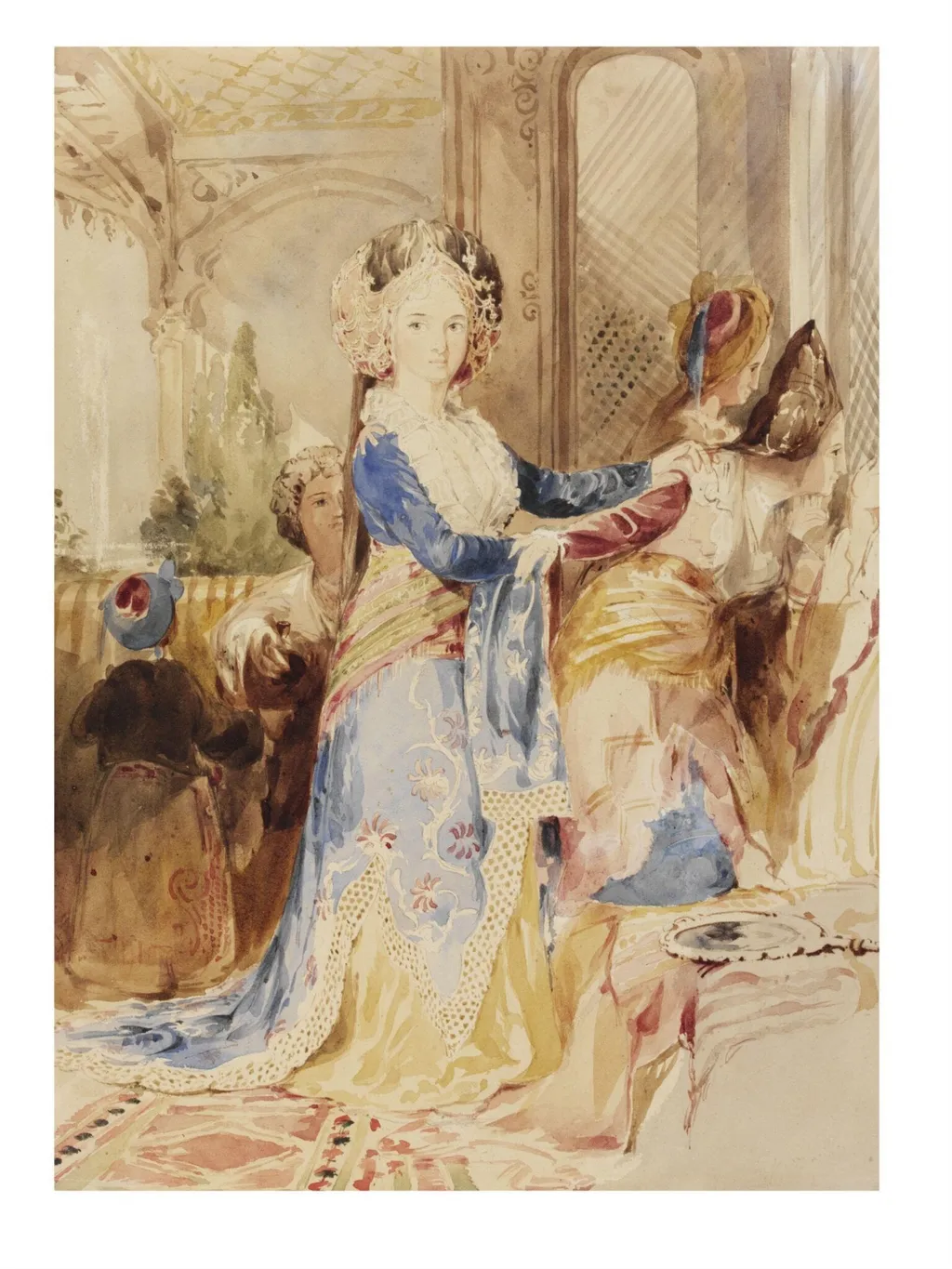 The Favourite Odalisque, by Thomas Allom, watercolor, 1839