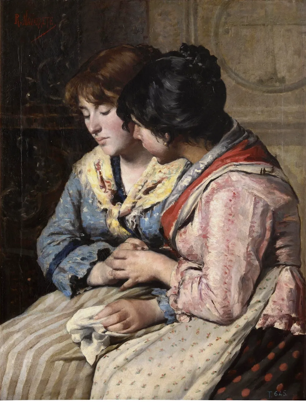 ¡No te aflijas!, by Ricardo María Navarrete Fos, oil, 1892