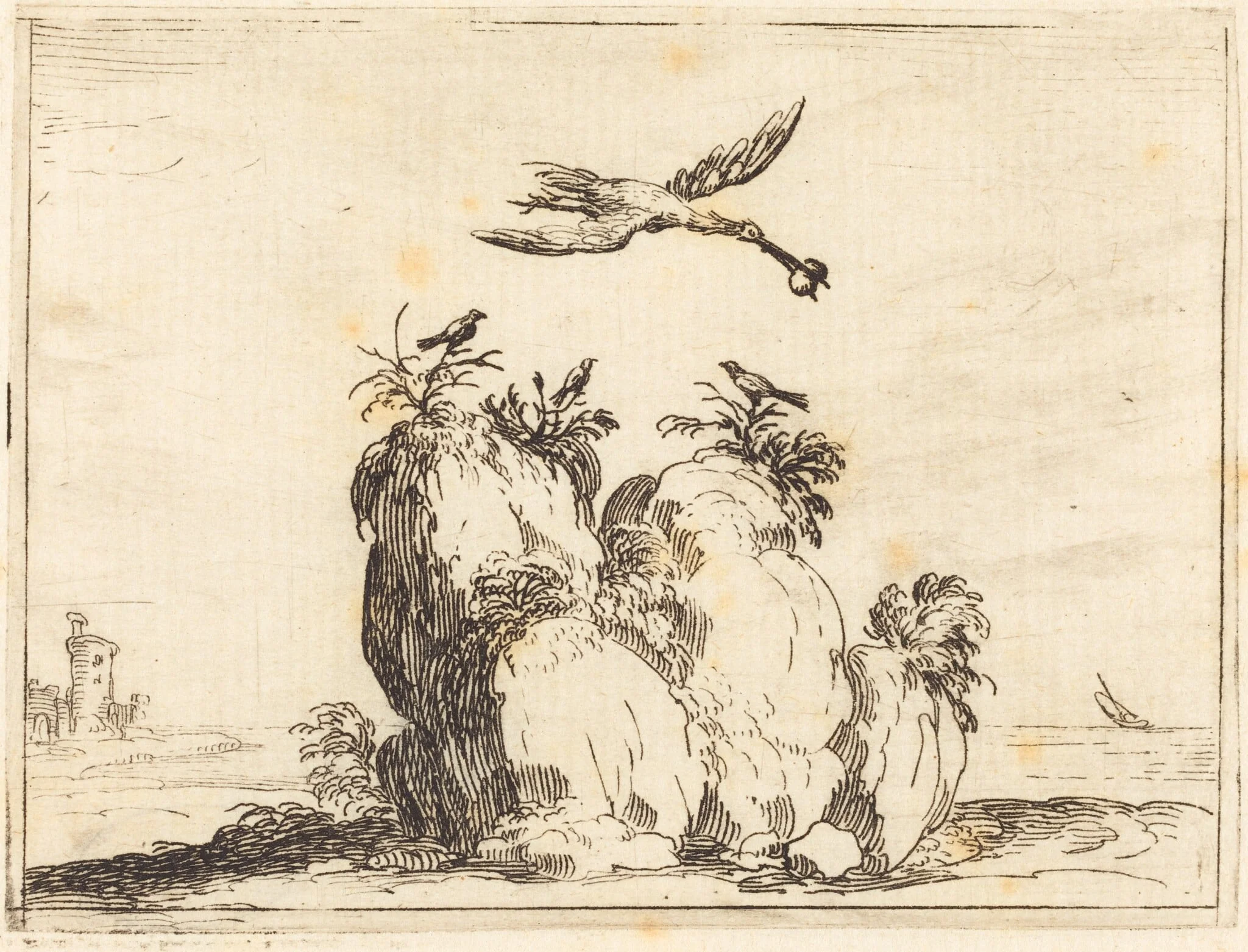 Crane Flying, detail