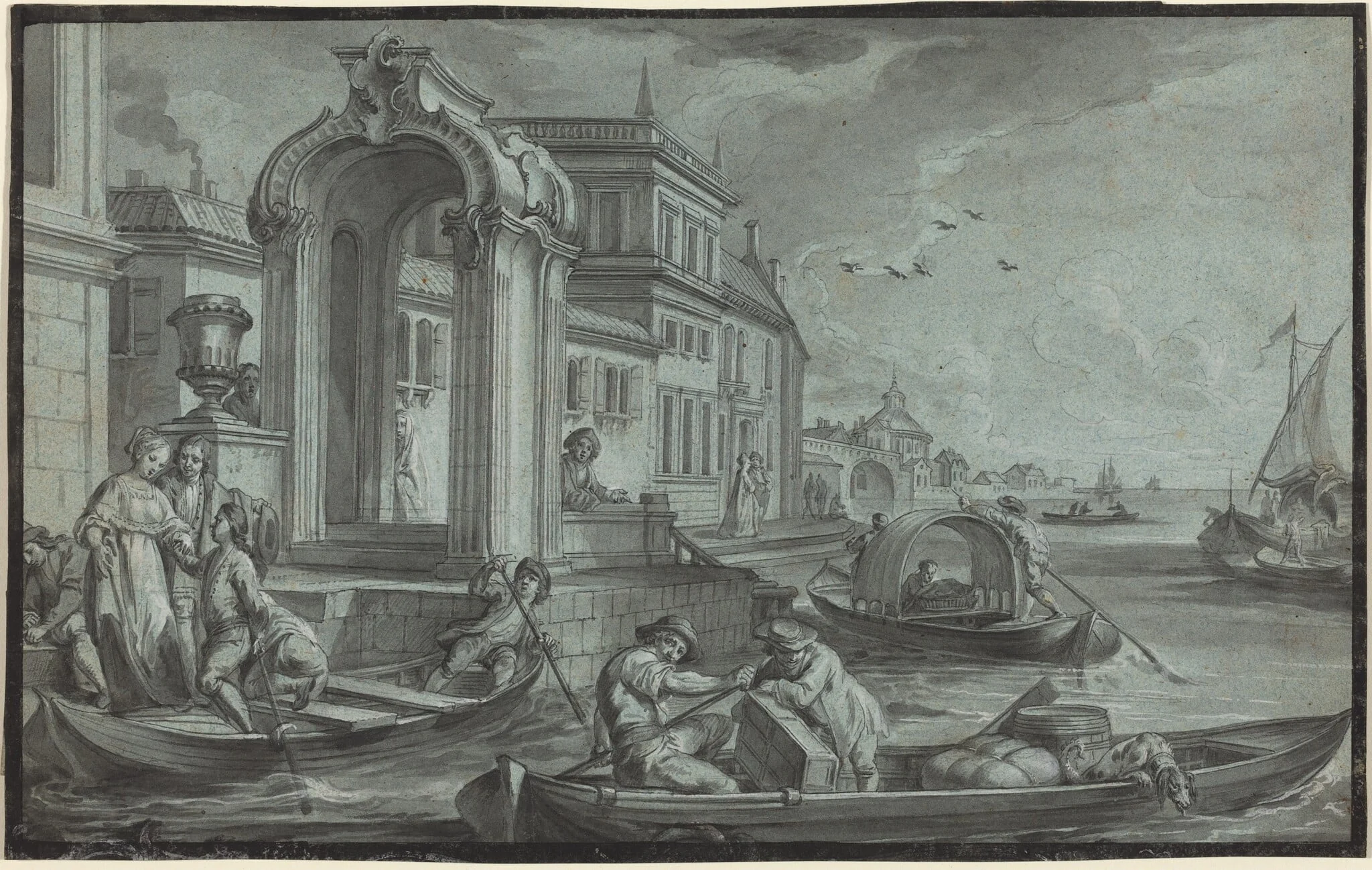 Venetian Fantasy with an Ornamental Arch, detail