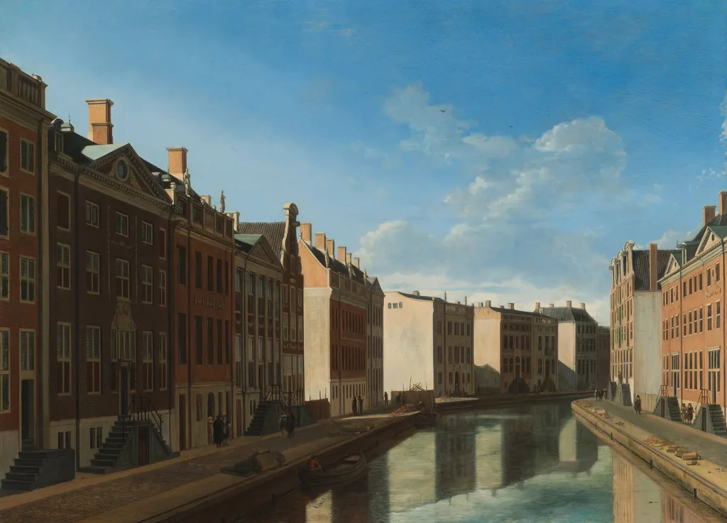 The ‘Golden Bend’ in the Herengracht, Amsterdam, Seen from the East, by Gerrit Adriaenszoon Berckheyde, oil, 1670