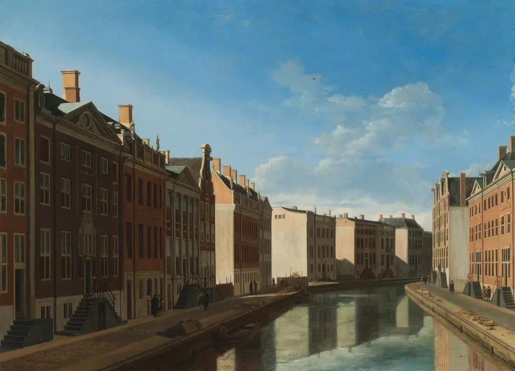 The ‘Golden Bend’ in the Herengracht, Amsterdam, Seen from the East, by Gerrit Adriaenszoon Berckheyde, oil, 1670