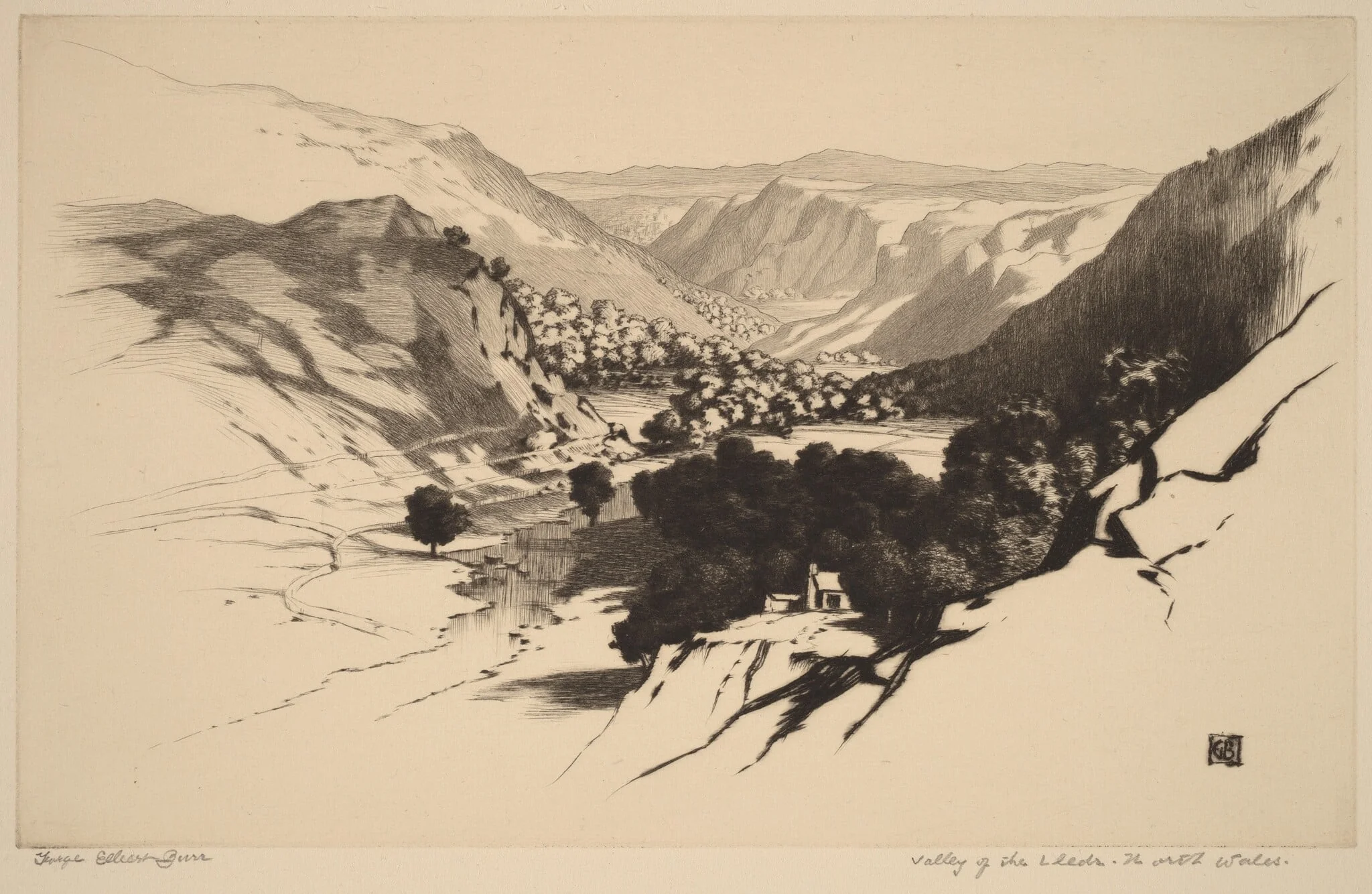 Valley of the Lledr, North Wales (no.1), detail