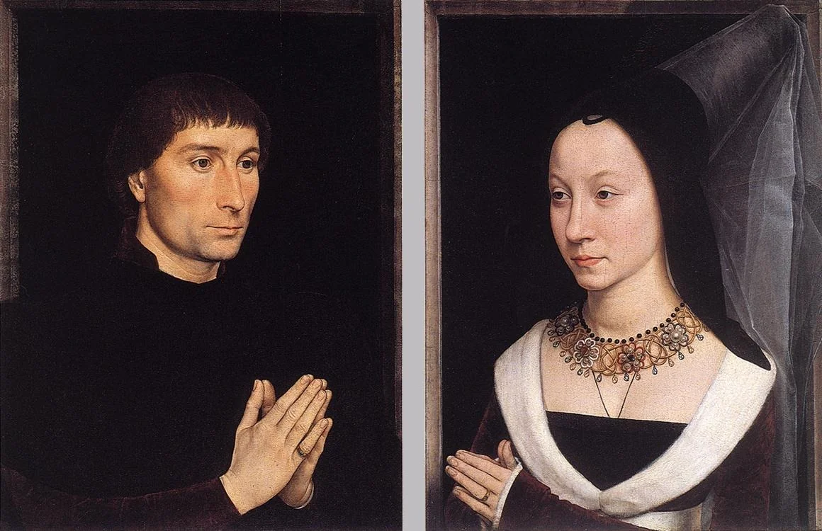 Tommaso di Folco Portinari (1428–1501); Maria Portinari (Maria Maddalena Baroncelli, born 1456), detail