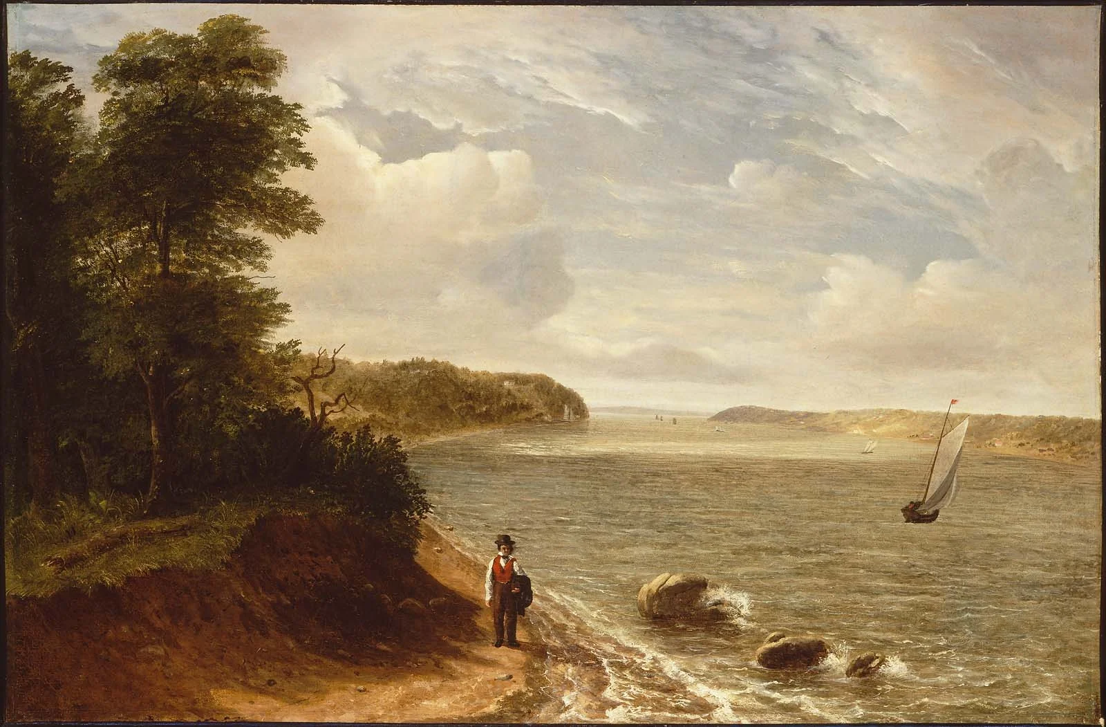 Hudson River View, detail