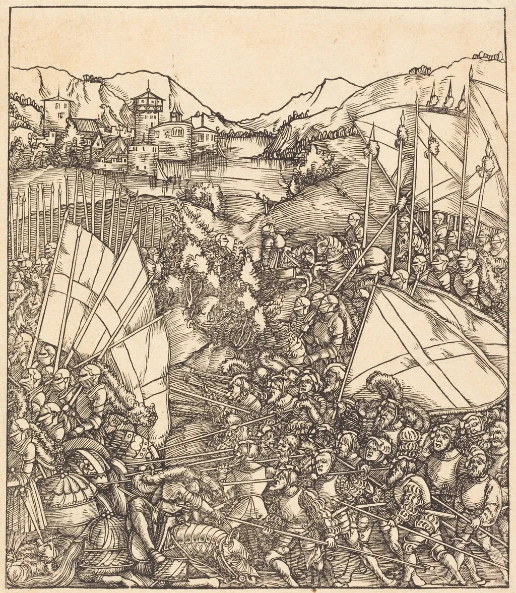 The War at Hainault, by Hans Springinklee, ink, 1515